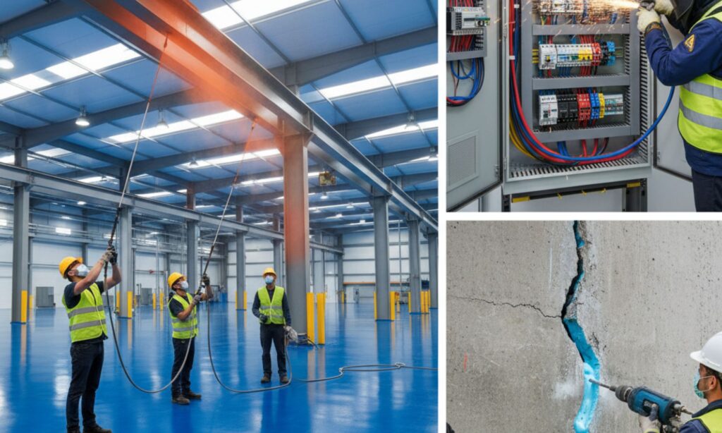 קולאג' של אנשי מקצוע בשיפוץ