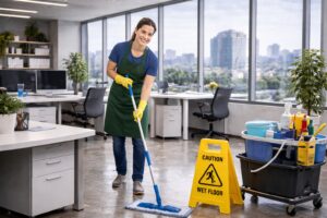 ניקיון משרדים מנקה במשרד